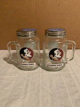Load image into Gallery viewer, FSU Florida State Seminoles NCAA Set of 2 16oz Mason Jars with Lids Duck House - Casey's Sports Store