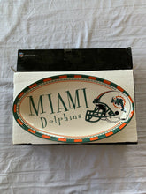 Load image into Gallery viewer, Miami Dolphins Old Logo NFL Football Small Ceramic Platter Snack Plate - Casey's Sports Store