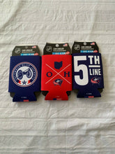 Load image into Gallery viewer, Columbus Blue Jackets NHL Set Of 3 2-Sided Koozies - Casey's Sports Store