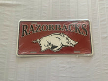 Load image into Gallery viewer, Arkansas Razorbacks NCAA Metal License Plate - Casey's Sports Store