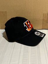 Load image into Gallery viewer, Cincinnati Bengals NFL '47 Brand Black Clean Up Adjustable Strapback Hat - Casey's Sports Store