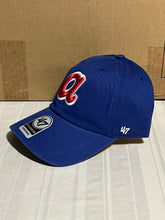 Load image into Gallery viewer, Atlanta Braves MLB '47 Throwback Brand Blue Clean Up Adjustable Strapback Hat - Casey's Sports Store