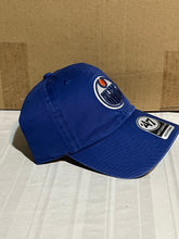 Load image into Gallery viewer, Edmonton Oilers NHL '47 Brand Blue Clean Up Adjustable Strapback Hat - Casey's Sports Store