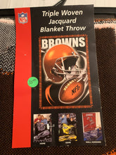 Load image into Gallery viewer, Cleveland Browns NFL 48" x 60"Triple Woven Blanket/Throw Northwest Company - Casey's Sports Store