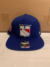 Load image into Gallery viewer, New York Rangers NHL '47 Brand Blue Sure Shot Captain Snapback Hat - Casey's Sports Store