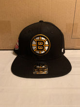 Load image into Gallery viewer, Boston Bruins NHL '47 Brand Black Sure Shot Captain Snapback Hat - Casey's Sports Store
