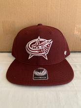 Load image into Gallery viewer, Columbus Blue Jackets NHL '47 Brand Red Sure Shot Adjustable Snapback Hat - Casey's Sports Store
