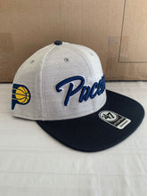 Load image into Gallery viewer, Indiana Pacers NBA '47 Brand Gray Street Script Captain Adjustable Snapback Hat - Casey's Sports Store