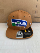 Load image into Gallery viewer, Seattle Seahawks NFL '47 Brand Carhartt Mens Brown Captain Strapback Hat - Casey's Sports Store