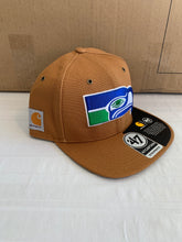 Load image into Gallery viewer, Seattle Seahawks NFL '47 Brand Carhartt Mens Brown Captain Strapback Hat - Casey's Sports Store