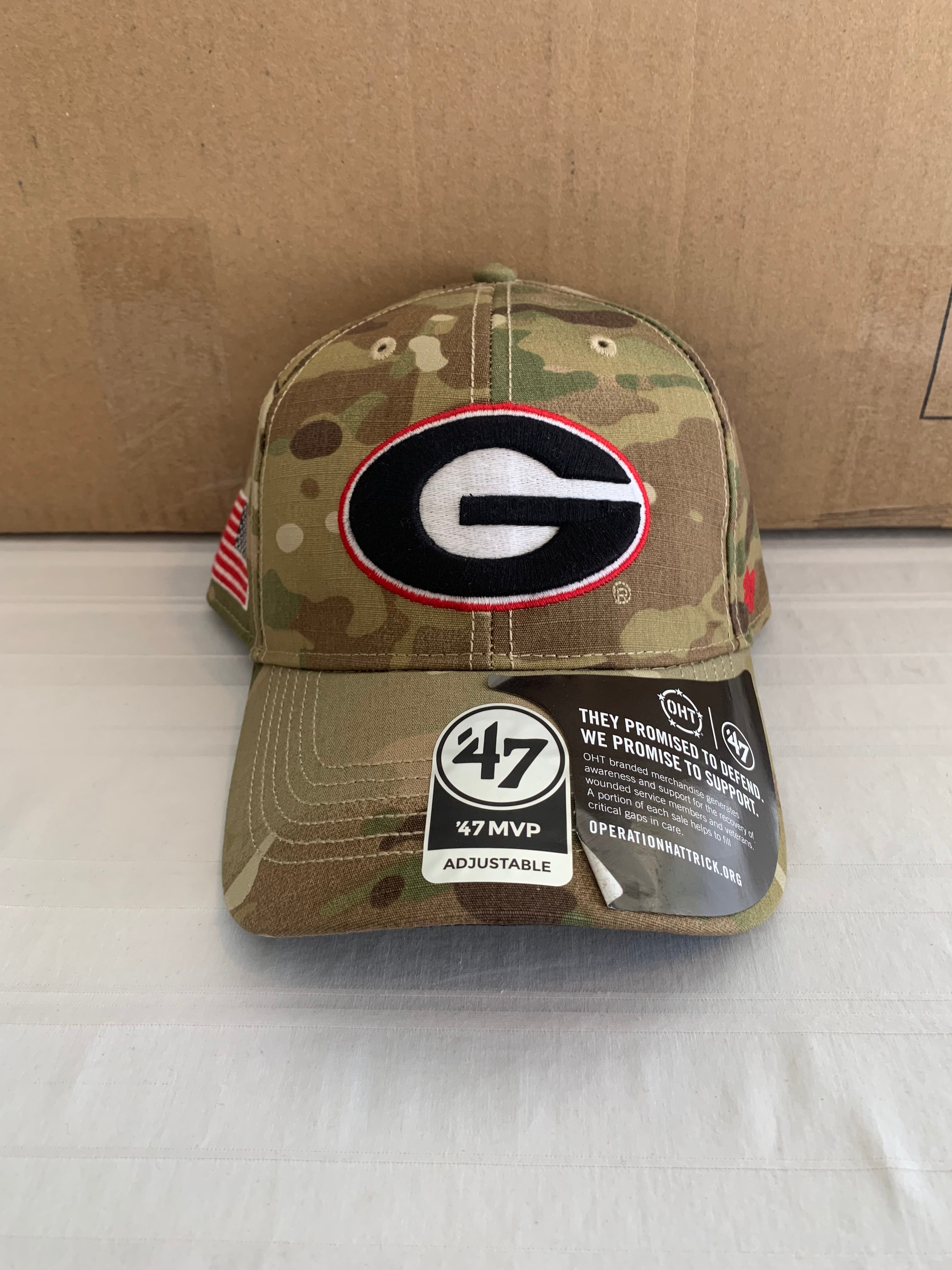 Men's '47 Camo Georgia Bulldogs OHT Military Appreciation Colonel MVP  Adjustable Snapback Hat