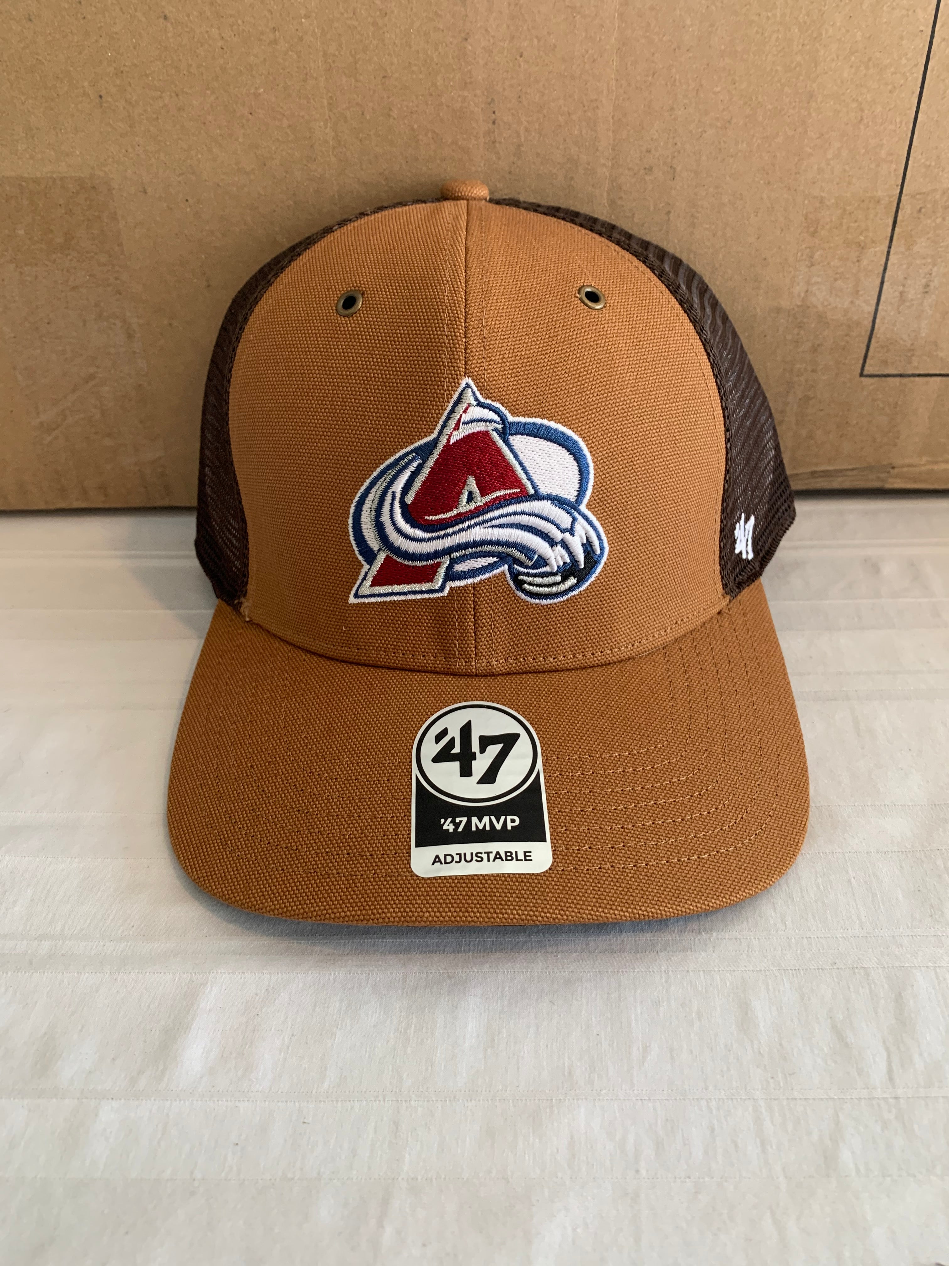 Colorado Rockies Throwback NHL '47 Carhartt Mens Brown MVP Adjustable Hat  Cap