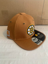 Load image into Gallery viewer, Boston Bruins NHL '47 Brand Carhartt Captain Mens Brown Snapback Hat - Casey's Sports Store