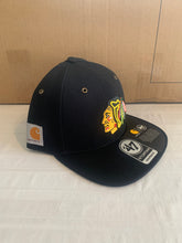 Load image into Gallery viewer, Chicago Blackhawks NHL '47 Brand Carhartt Captain Mens Black Snapback Hat - Casey's Sports Store