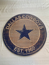Load image into Gallery viewer, Dallas Cowboys NFL 24" Round Distressed Sign Home Decor Man Cave Game Room - Casey's Sports Store