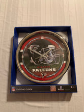 Load image into Gallery viewer, Atlanta Falcons NFL Round 12" Chrome Clock Wincraft - Casey's Sports Store