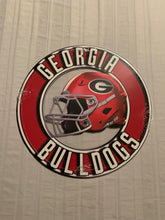 Load image into Gallery viewer, Georgia Bulldogs NCAA Football Helmet Wall Decorative 12" Tin Sign - Casey's Sports Store
