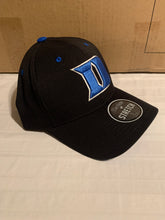 Load image into Gallery viewer, Duke Blue Devils NCAA Zephyr Stretch Fit One Size Black Hat Cap - Casey's Sports Store