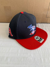 Load image into Gallery viewer, Oakland Athletics Throwback MLB '47 Brand Navy Two Tone Captain Snapback Hat - Casey's Sports Store