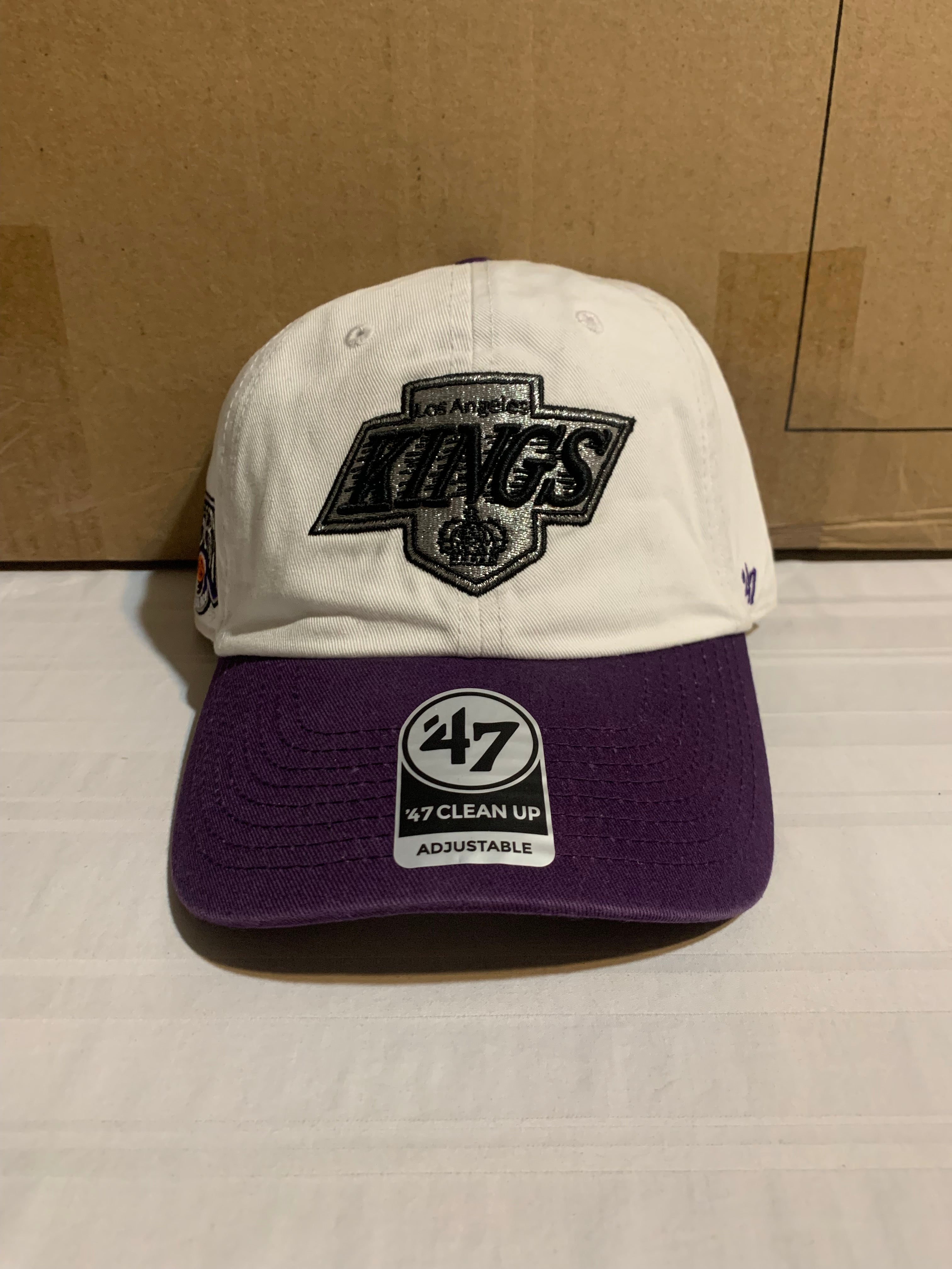 Anaheim Ducks NHL '47 Brand Throwback White Two Tone Clean Up  Adjustable Hat