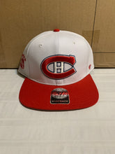 Load image into Gallery viewer, Montreal Canadiens NHL '47 Brand White Sure Shot Adjustable Snapback Hat - Casey's Sports Store
