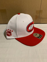 Load image into Gallery viewer, Montreal Canadiens NHL '47 Brand White Sure Shot Adjustable Snapback Hat - Casey's Sports Store