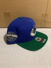Load image into Gallery viewer, Vancouver Canucks NHL '47 Brand Blue Sure Shot Adjustable Snapback Hat - Casey's Sports Store