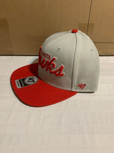 Load image into Gallery viewer, Atlanta Hawks NBA '47 Brand Gray Script Captain Adjustable Snapback Hat - Casey's Sports Store