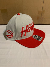 Load image into Gallery viewer, Atlanta Hawks NBA '47 Brand Gray Script Captain Adjustable Snapback Hat - Casey's Sports Store