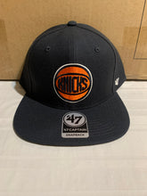 Load image into Gallery viewer, New York Knicks NBA '47 Brand Navy City Edition Captain Adjustable Snapback Hat - Casey's Sports Store