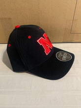 Load image into Gallery viewer, Nebraska Cornhuskers NCAA Zephyr Black Stretch Fit One Size Hat Cap - Casey's Sports Store