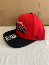 Load image into Gallery viewer, Chicago Bulls NBA '47 Brand Red Script Two Tone Captain Adjustable Snapback Hat - Casey's Sports Store