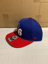 Load image into Gallery viewer, Philadelphia 76ers NBA '47 Brand Blue Two Tone Adjustable Snapback Hat - Casey's Sports Store