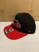 Load image into Gallery viewer, Chicago Bulls NBA '47 Brand Black Two Tone Script Adjustable Snapback Hat - Casey's Sports Store