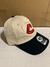 Load image into Gallery viewer, Cleveland Indians Throwback MLB '47 Brand White Clean Up One Size Adjustable Hat - Casey's Sports Store