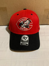 Load image into Gallery viewer, Cincinnati Reds Throwback MLB '47 Brand Red Contender One Size Stretch Fit Hat - Casey's Sports Store