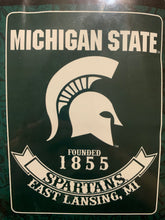 Load image into Gallery viewer, Michigan State Spartans NCAA 60 x 80 Plush Throw Blanket Northwest Company - Casey's Sports Store