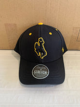 Load image into Gallery viewer, Wyoming Cowboys NCAA Zephyr Black One Size Stretch Fit Hat Cap - Casey's Sports Store