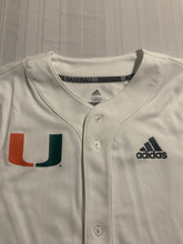 Load image into Gallery viewer, Miami Hurricanes NCAA #19 White Adidas Baseball Jersey Men's Size Medium - Casey's Sports Store