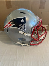 Load image into Gallery viewer, New England Patriots NFL Riddell Speed Full Size Silver Replica Helmet - Casey's Sports Store