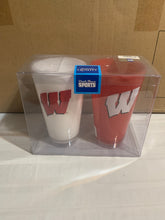 Load image into Gallery viewer, Wisconsin Badgers NCAA Set of 2 20oz Plastic Tumbler Cup Duck House - Casey's Sports Store
