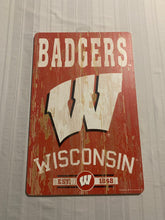 Load image into Gallery viewer, Wisconsin Badgers NCAA 17" x 11" Wood Decorative Indoor Sign Wincraft - Casey's Sports Store