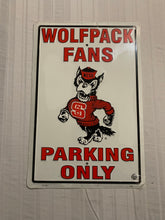 Load image into Gallery viewer, NC State Wolfpack NCAA Mascot Metal Tin 18" x 12" Decorative Sign - Casey's Sports Store
