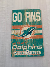 Load image into Gallery viewer, Miami Dolphins NFL 17" x 11" Wood Decorative Slogan Indoor Sign Wincraft - Casey's Sports Store
