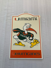 Load image into Gallery viewer, Miami Hurricanes NCAA Throwback 17" x 11" Metal Decorative Indoor Sign Wincraft - Casey's Sports Store