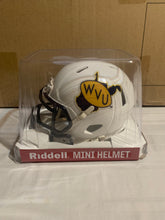 Load image into Gallery viewer, West Virginia Mountaineers Throwback NCAA Riddell Speed White Mini Helmet - Casey's Sports Store