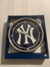 Load image into Gallery viewer, New York Yankees MLB Round 12" Chrome Clock Wincraft - Casey's Sports Store