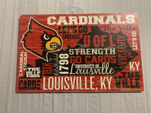 Load image into Gallery viewer, Louisville Cardinals NCAA 17" x 11" Wood Decorative Indoor Sign Wincraft - Casey's Sports Store