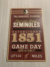 Load image into Gallery viewer, Florida State Seminoles FSU NCAA 17" x 11" Wood Decorative Indoor Sign Wincraft - Casey's Sports Store