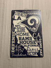 Load image into Gallery viewer, Los Angeles Rams NFL 17" x 11" Wood Decorative Indoor Sign Wincraft - Casey's Sports Store